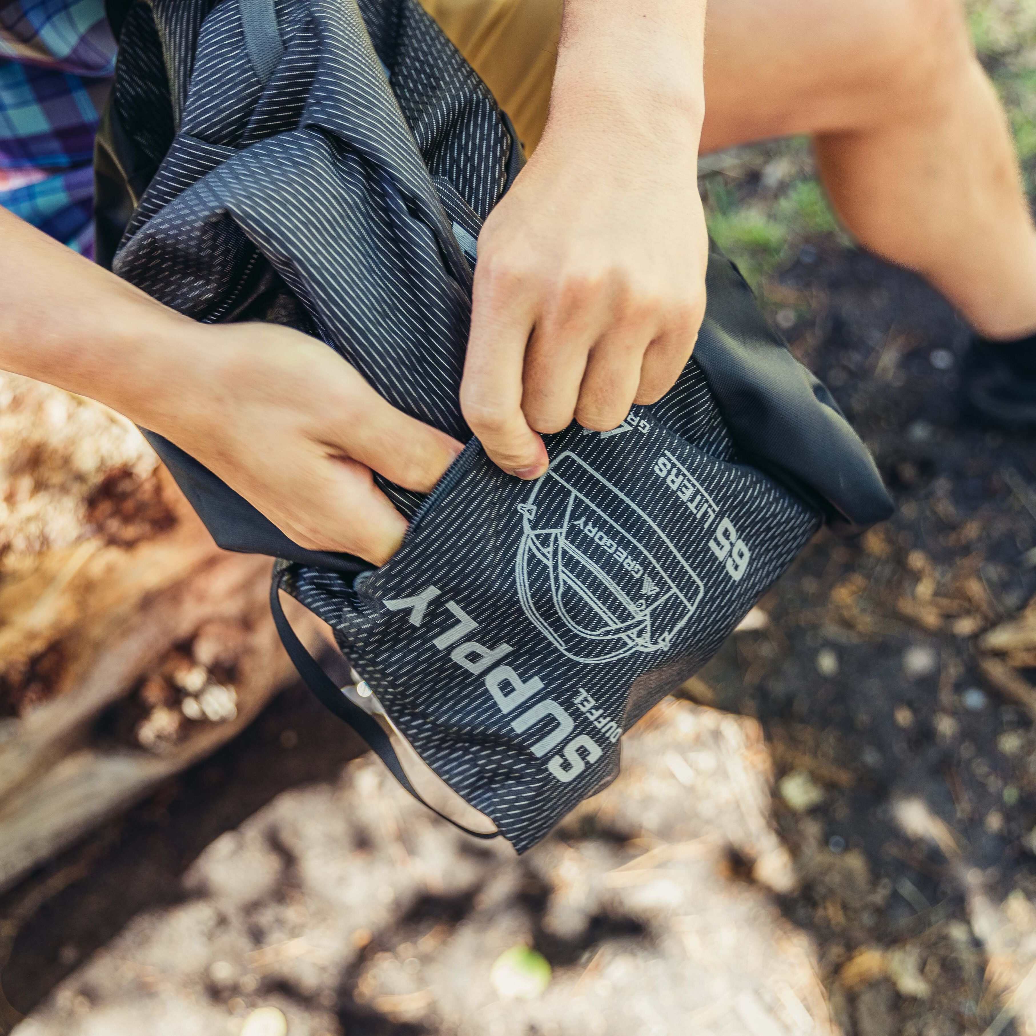 Supply Duffel 65 in the color Obsidian Black. image number 7